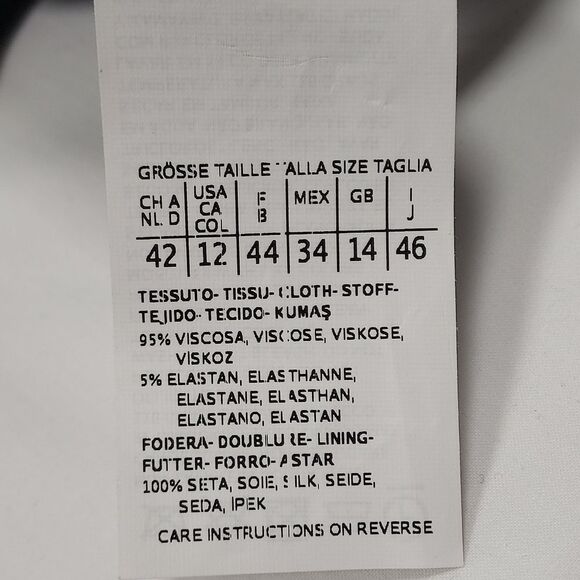 Sportmax Viscose Blend Black Double Breasted Peplum Blazer Vest 12 - Picture 8 of 16